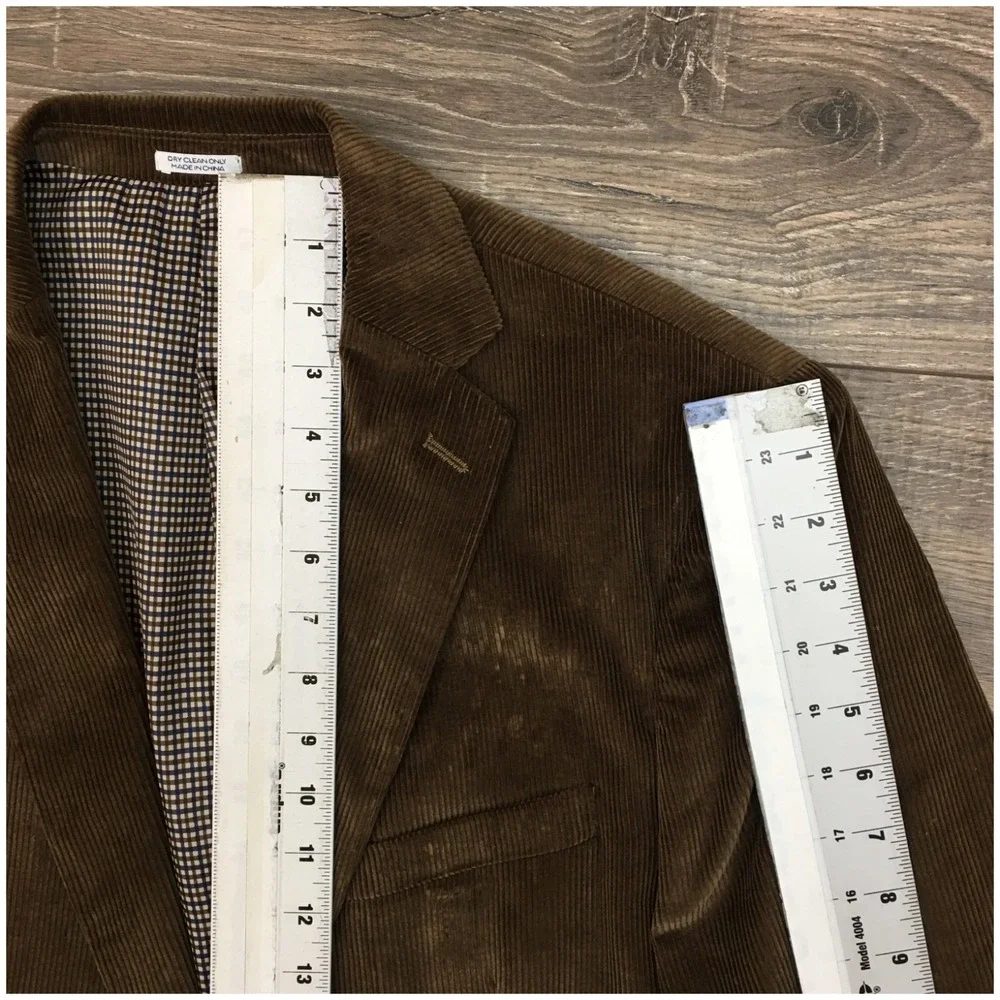 SADDLEBRED Mens Corduroy‎ Blazer Sport Coat Casual Jacket Size 42L Classic Suit